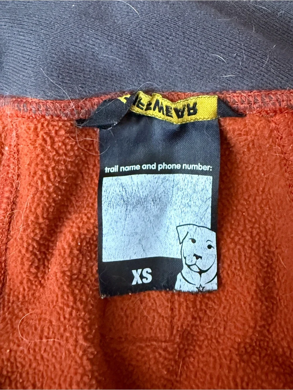 Ruffwear Orange Fleece Dog Jacket Reflective Trim - Picture 2 of 3